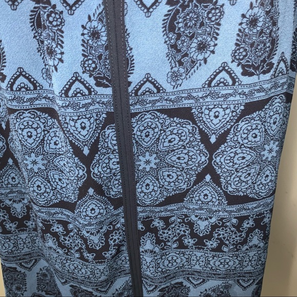 FAITH & JOY paisley KeyHole paisley tank blouse sleeveless size small bohemian - Picture 3 of 7